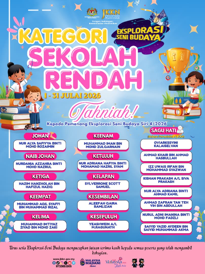 Pemenang Eksplorasi Seni Budaya Siri 4/2026